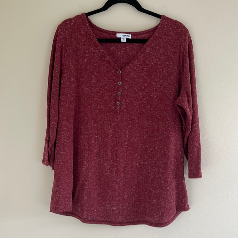 SONOMA Red Long Sleeve Shirt!